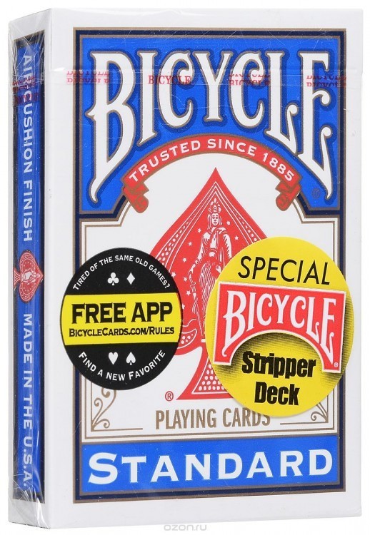 Карты "Bicycle Stripper Deck red/blue"