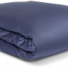 Комплект постельного белья полутораспальный из сатина темно-синего цвета из коллекции essential