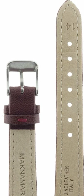 Ремешки maknamara 14 мм бордо сереб заст mp-14072