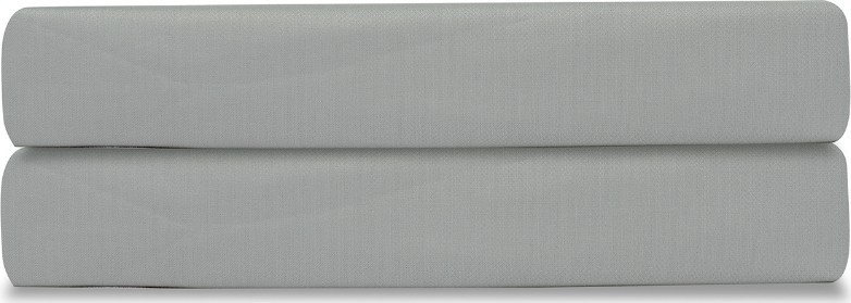 Простыня на резинке из сатина светло-серого цвета из коллекции essential, 160х200х30 см