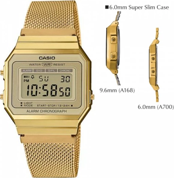 наручные часы casio a-700wmg-9a