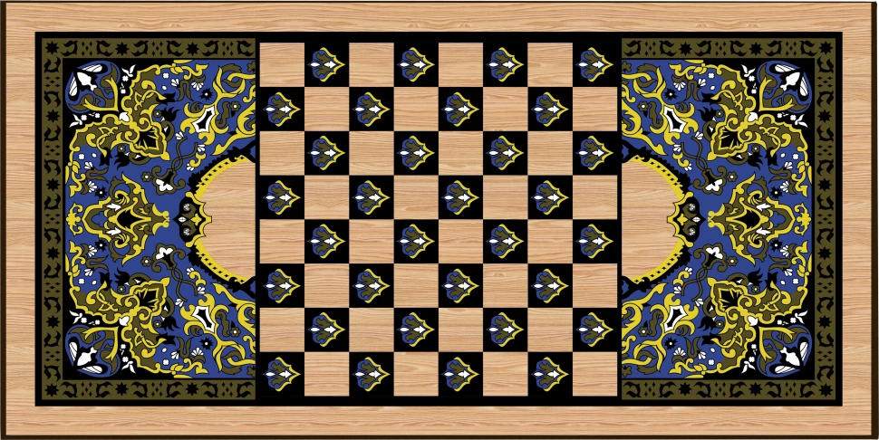 Нарды + Шашки Сирия Тадж-Махал малые (Россия, дерево, 40 см), Partida