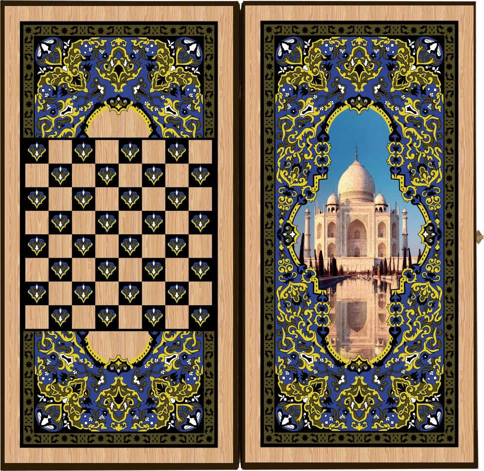 Нарды + Шашки Сирия Тадж-Махал малые (Россия, дерево, 40 см), Partida