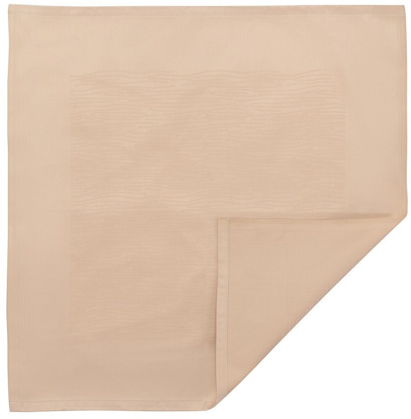 Салфетка сервировочная жаккардовая бежевого цвета из хлопка с вышивкой из коллекции essential, 53х53 см