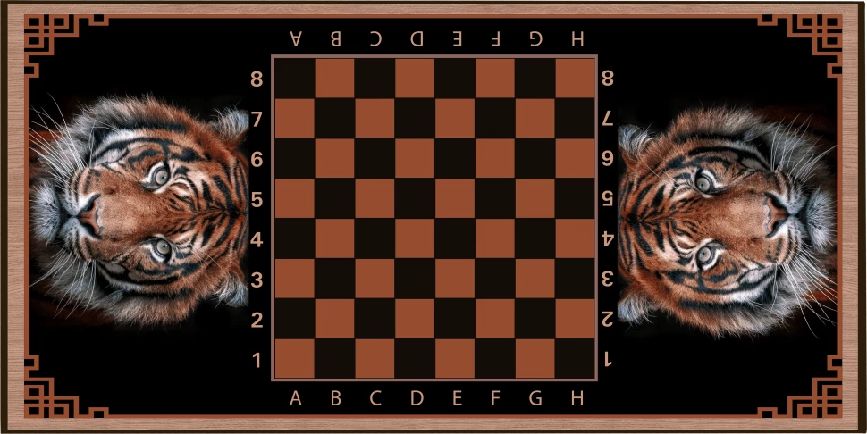 Нарды + Шашки Сирия Тигр большие (Россия, дерево, 60 см), Partida