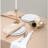 Дорожка на стол жаккардовая бежевого цвета из хлопка с вышивкой из коллекции essential, 53х150 см