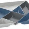 Менажница tangram ready, organic, сине-серая