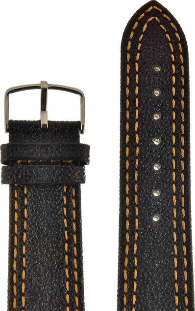 Ремешки velengton 22 черн змея с оранж. строч. сер заст