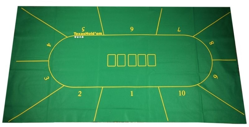 Сукно для покера с разметкой на 10 игроков (180х90х0,2см)