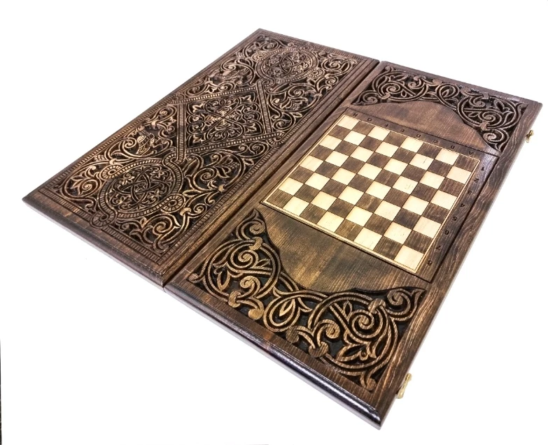 Нарды резные "Армянский узор 8" 60, Ustyan