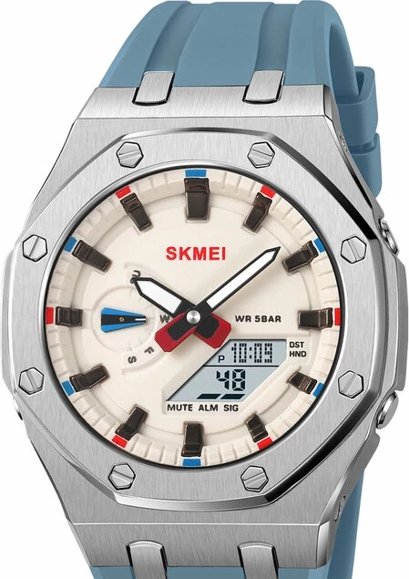 Наручные часы skmei 2243siltbu silver/light blue
