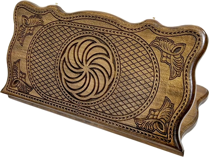 Нарды резные "Тёмный Узор 5" 50, Mirzoyan