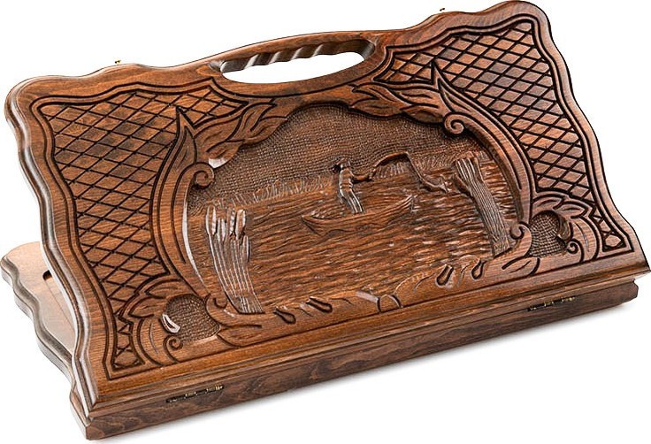 Нарды резные "Рыбак" 50, Haleyan