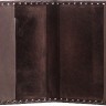 Обложка для паспорта «Герб» с накладкой из стали. Цвет коричневый