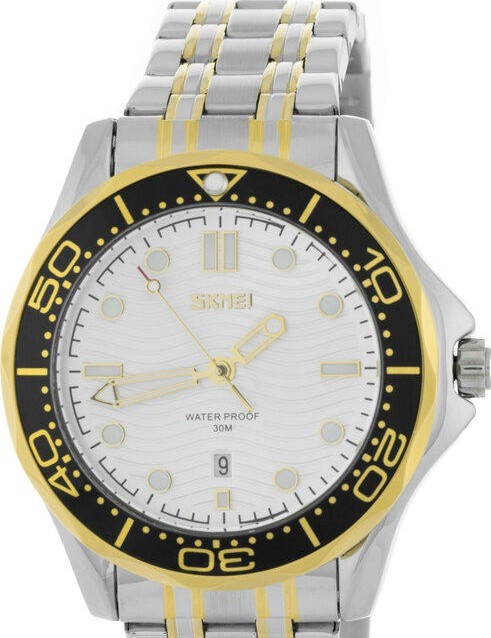 Наручные часы skmei 9276stgds silver/gold-silver-steel strap