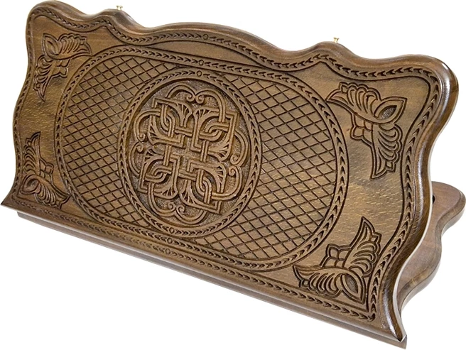 Нарды резные "Тёмный Узор 4" 50, Mirzoyan