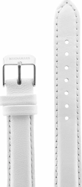 Ремешки maknamara 16 мм бел сереб заст mp-16121