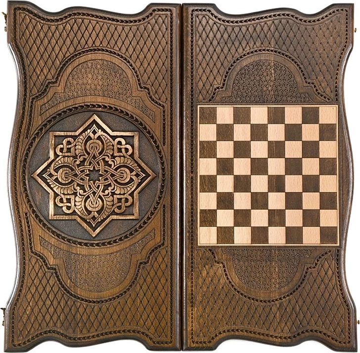 Нарды резные "Армянский узор 3" 60, Ustyan