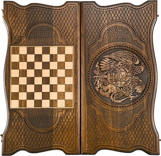 Нарды резные "Герб Армении 4" 60, Ustyan