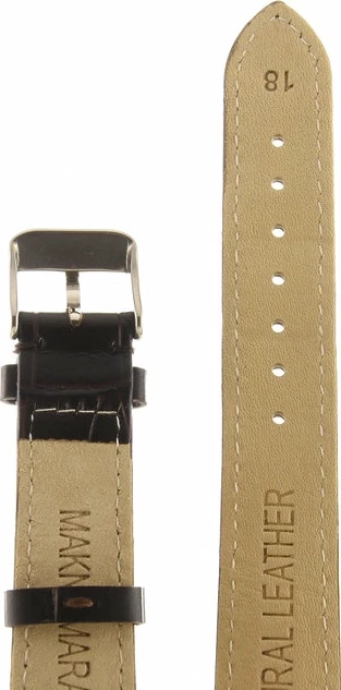 Ремешки maknamara 18 мм croco корич сереб заст