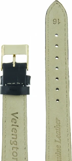 Ремешки velengton 16 черн croco зол заст
