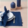 Салфетка сервировочная из стираного льна синего цвета из коллекции essential, 45х45 см