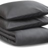Комплект постельного белья из сатина темно-серого цвета из коллекции wild, 150х200 см