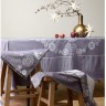 Салфетка из хлопка фиолетово-серого цвета с рисунком Ледяные узоры, new year essential, 53х53см