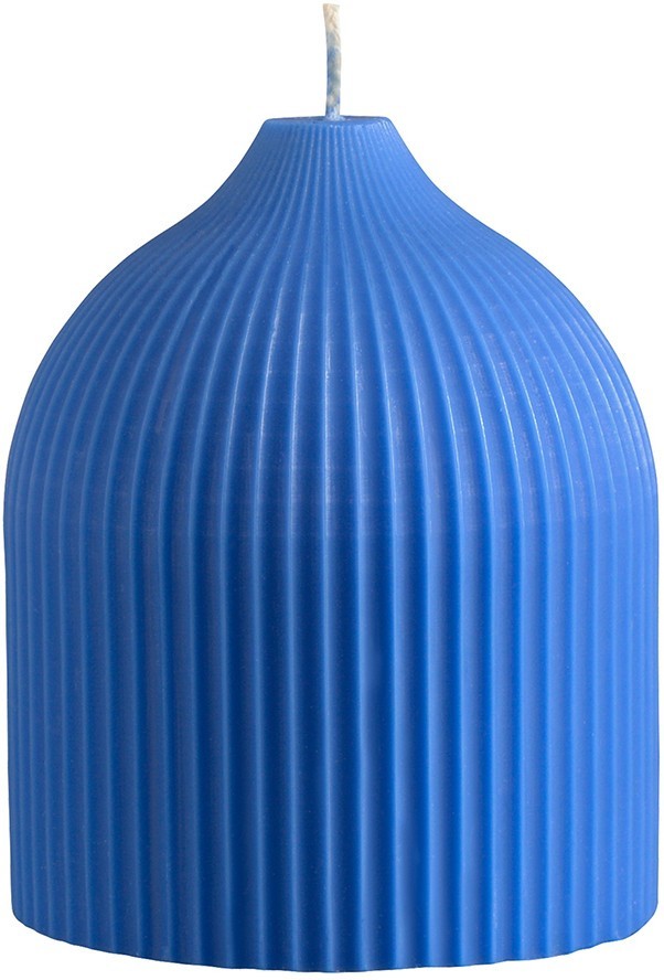 Свеча декоративная ярко-синего цвета из коллекции edge, 10,5см