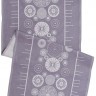 Дорожка из хлопка фиолетово-серого цвета с рисунком Ледяные узоры, new year essential, 53х150см