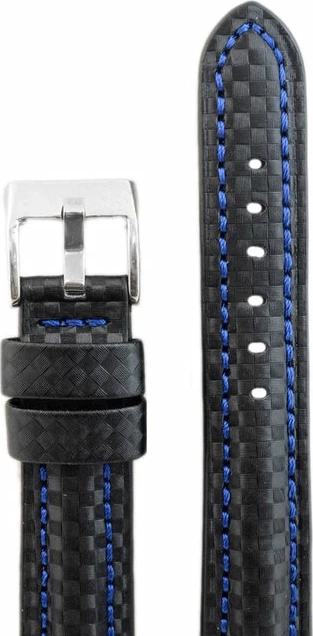 Ремешки "kmv" s-374 (1.5), 18 р-р, чер с син стр.