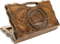 Нарды резные &quot;Корона&quot; с ручкой 40, Haleyan