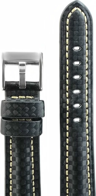 Ремешки "kmv" s-374 (1.22), 18 р-р, чер с бел стр.