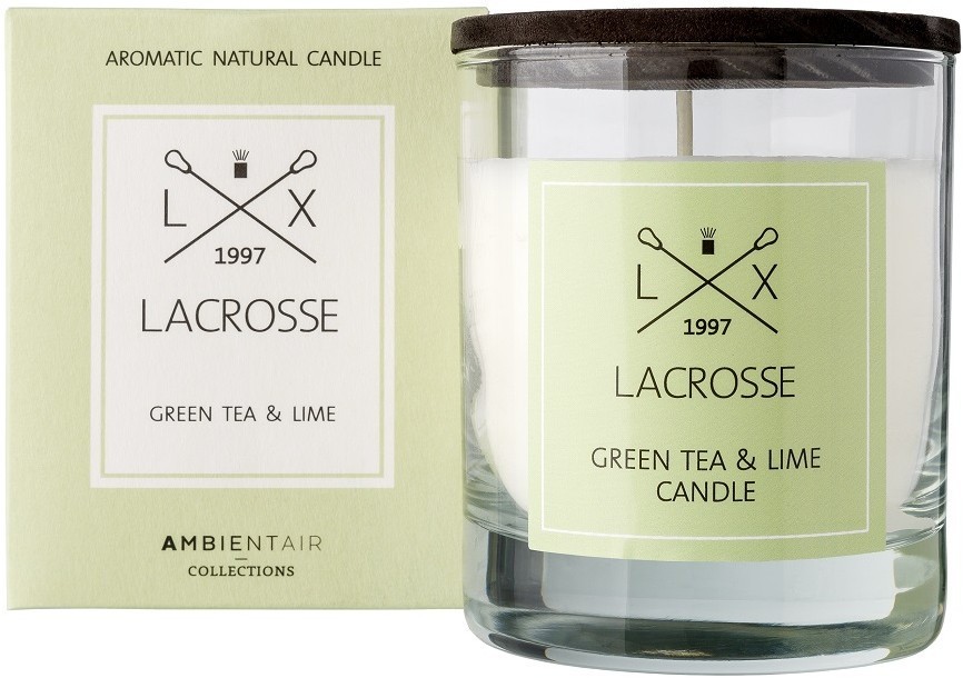 Свеча ароматическая lacrosse, Зеленый чай и лайм, 40 ч