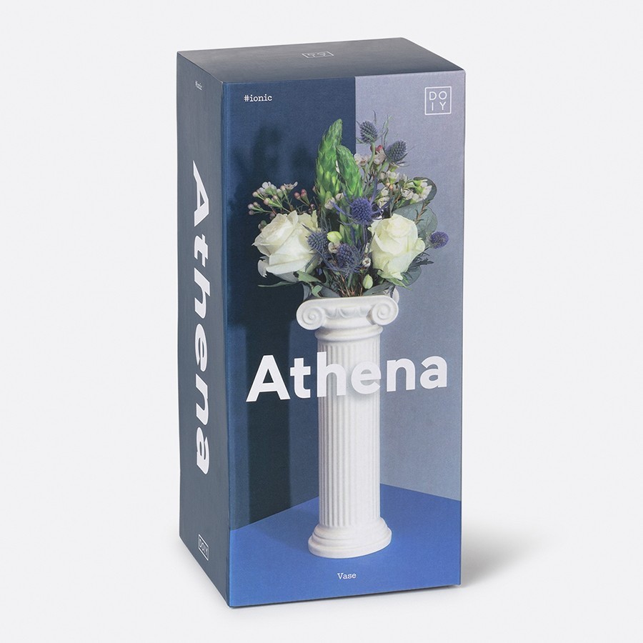 Ваза для цветов athena, 25 см, белая