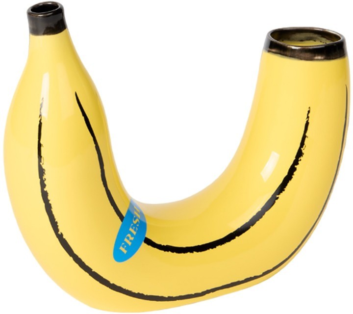 Ваза для цветов banana, 19 см, желтая