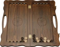 Нарды резные &quot;Медведь&quot; с ручкой 50, Haleyan