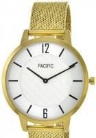 Наручные часы pacific x6190-3 корп-золот циф-бел/черн сетка