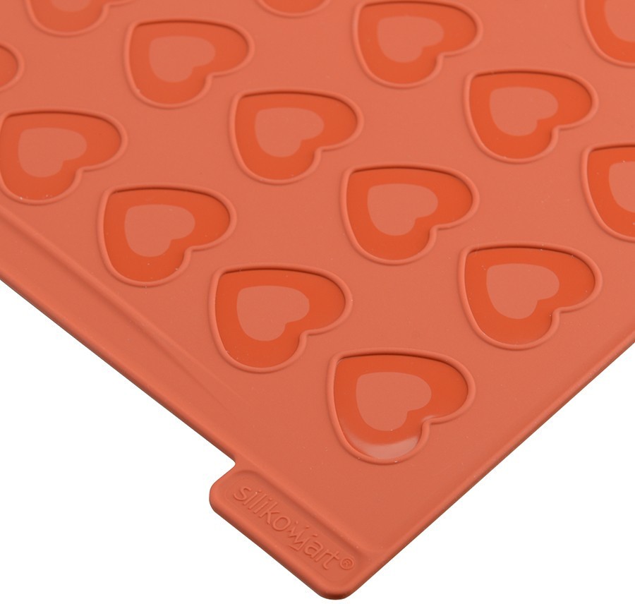 Форма силиконовая для приготовления печенья macaron heart, 30х40 см