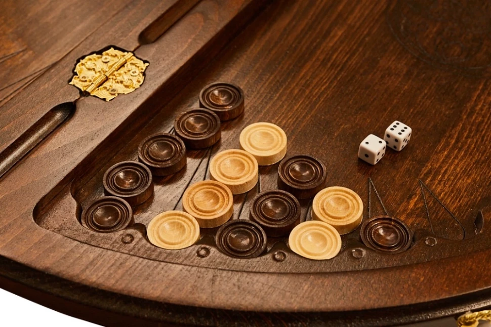 Шахматы + нарды резные "Гаянэ 2" 60, Ustyan