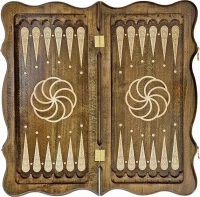Нарды резные &quot;Тёмный Узор 5&quot; 50, Mirzoyan