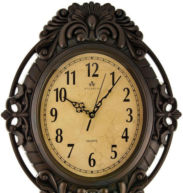 Настенные часы atlantis tld-35189a dark brown