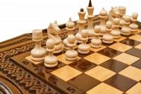 Шахматы + нарды резные Бриз-2 40, Haleyan