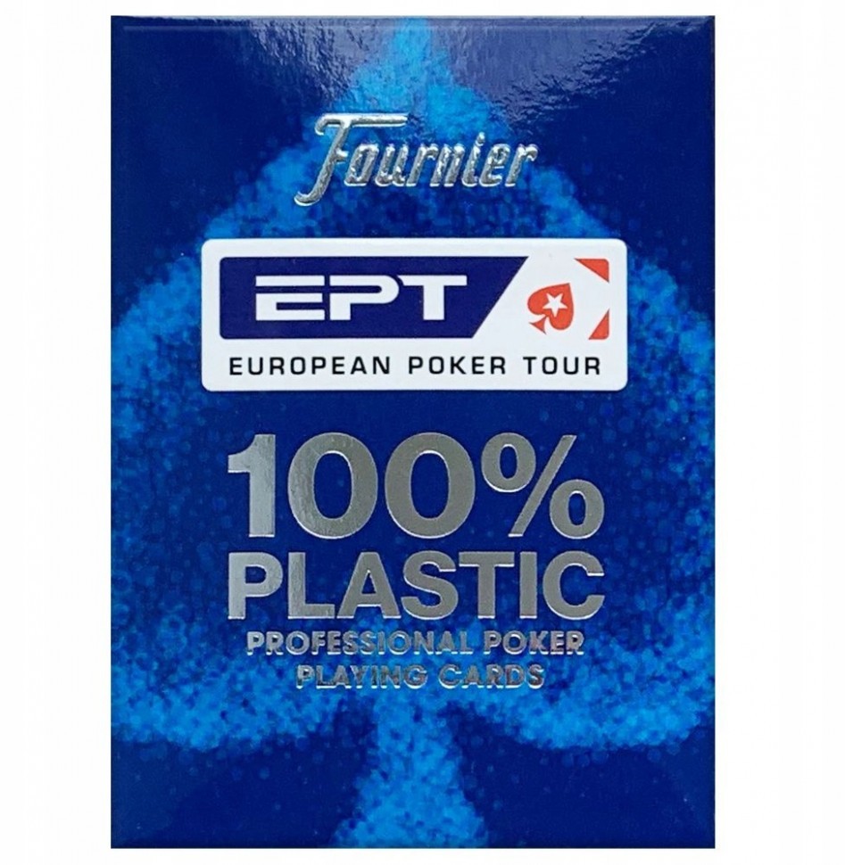 Карты для покера "Fournier EPT blue" 100% пластик, Испания