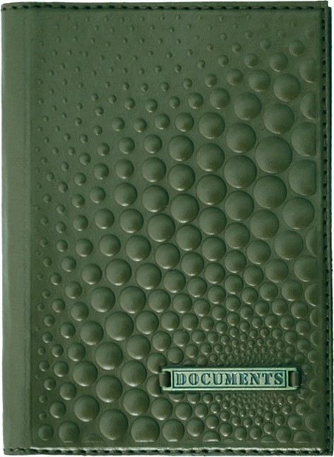 Обложка для автодокументов «Bubblies Documents». Цвет зелёный