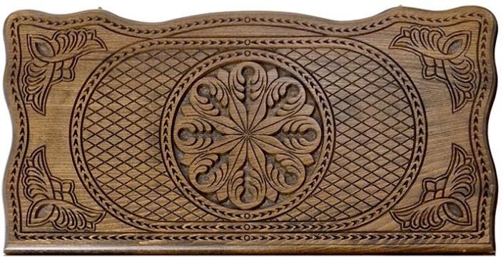 Нарды резные "Тёмный Узор 2" 50, Mirzoyan