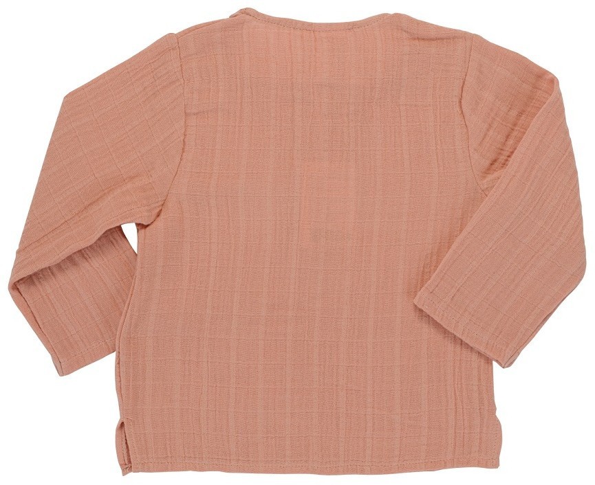 Рубашка из хлопкового муслина цвета пыльной розы из коллекции essential 18-24m