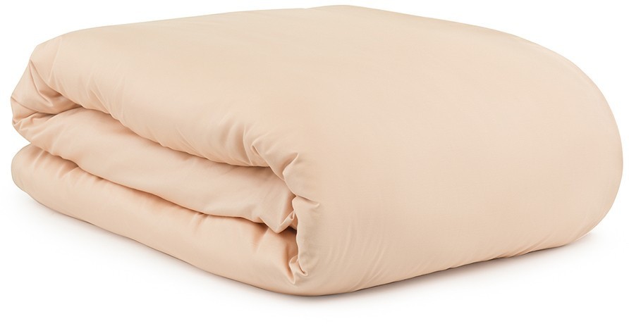 Комплект постельного белья полутораспальный из сатина бежево-розового цвета из коллекции essential