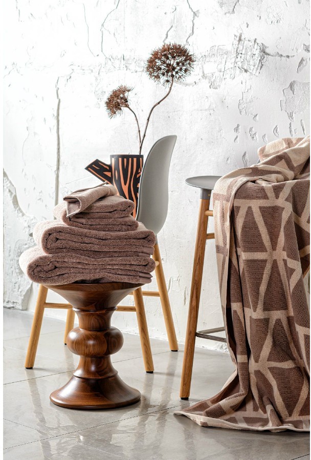 Полотенце для лица коричневого цвета из коллекции essential, 30х30 см