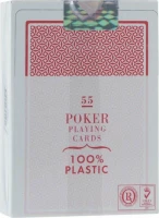 Карты &quot;Fournier no. 2800 jumbo index red&quot; 100% пластик